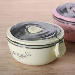 愛心大號不銹鋼便當盒