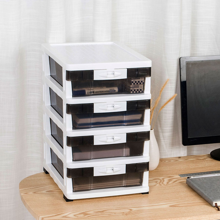 桌面自鎖A4收納柜(2層