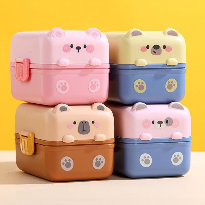 趴趴熊雙層飯盒上375ml+下800ml=1175ml