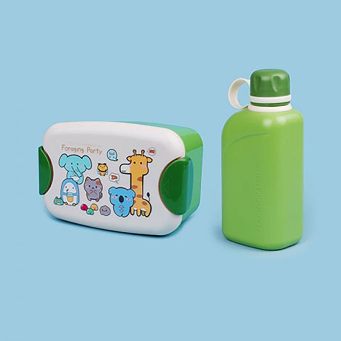 尚趣迷你耳朵飯盒(900ml)(含格子)+方形運(yùn)動(dòng)